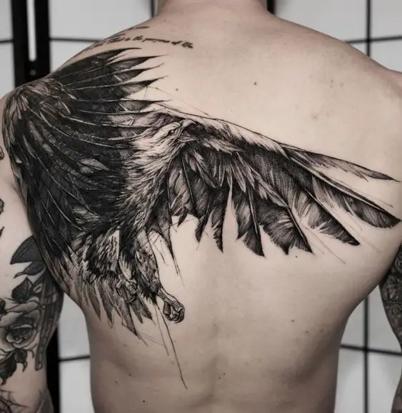 Black eagle tattoo 1