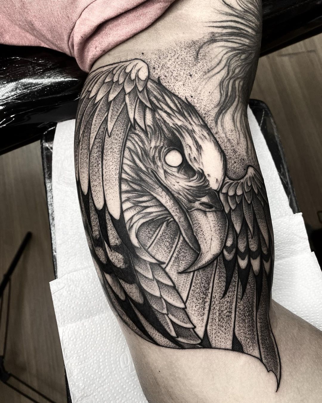 Black eagle tattoo by arthurobraz