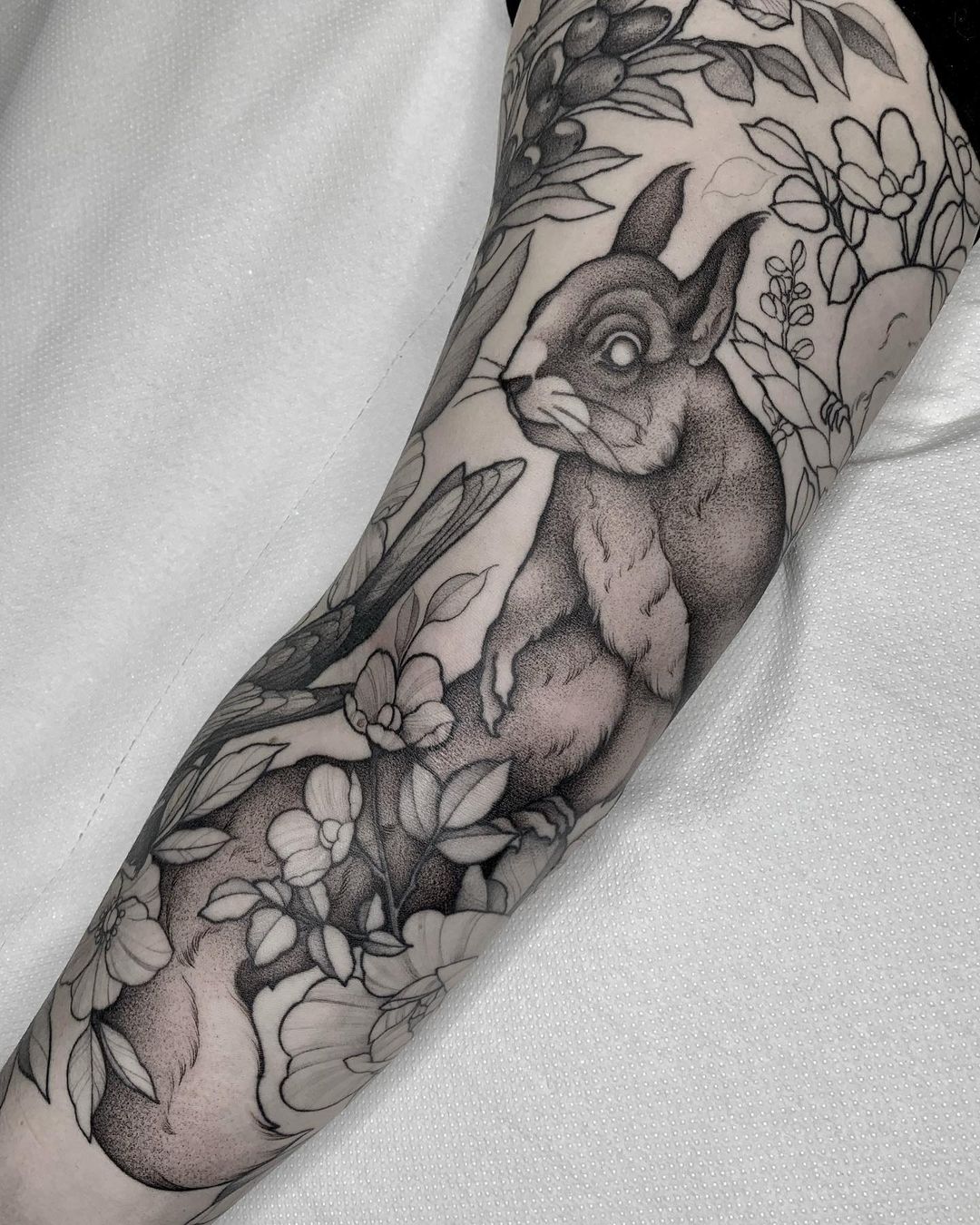 Black squirrel tattoos by franzi kranz tattoo