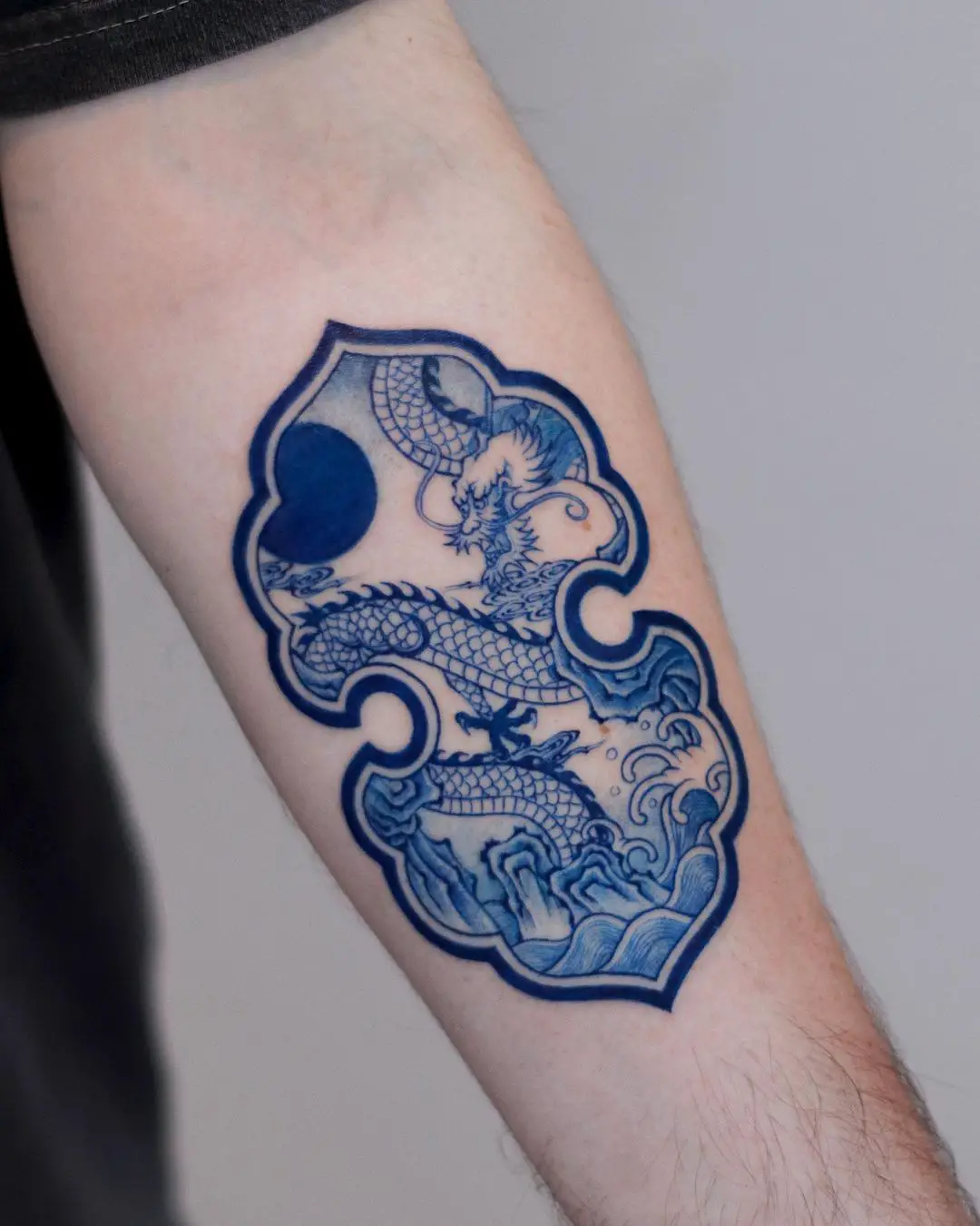 Blue Dragon Tattoo by saki.lss