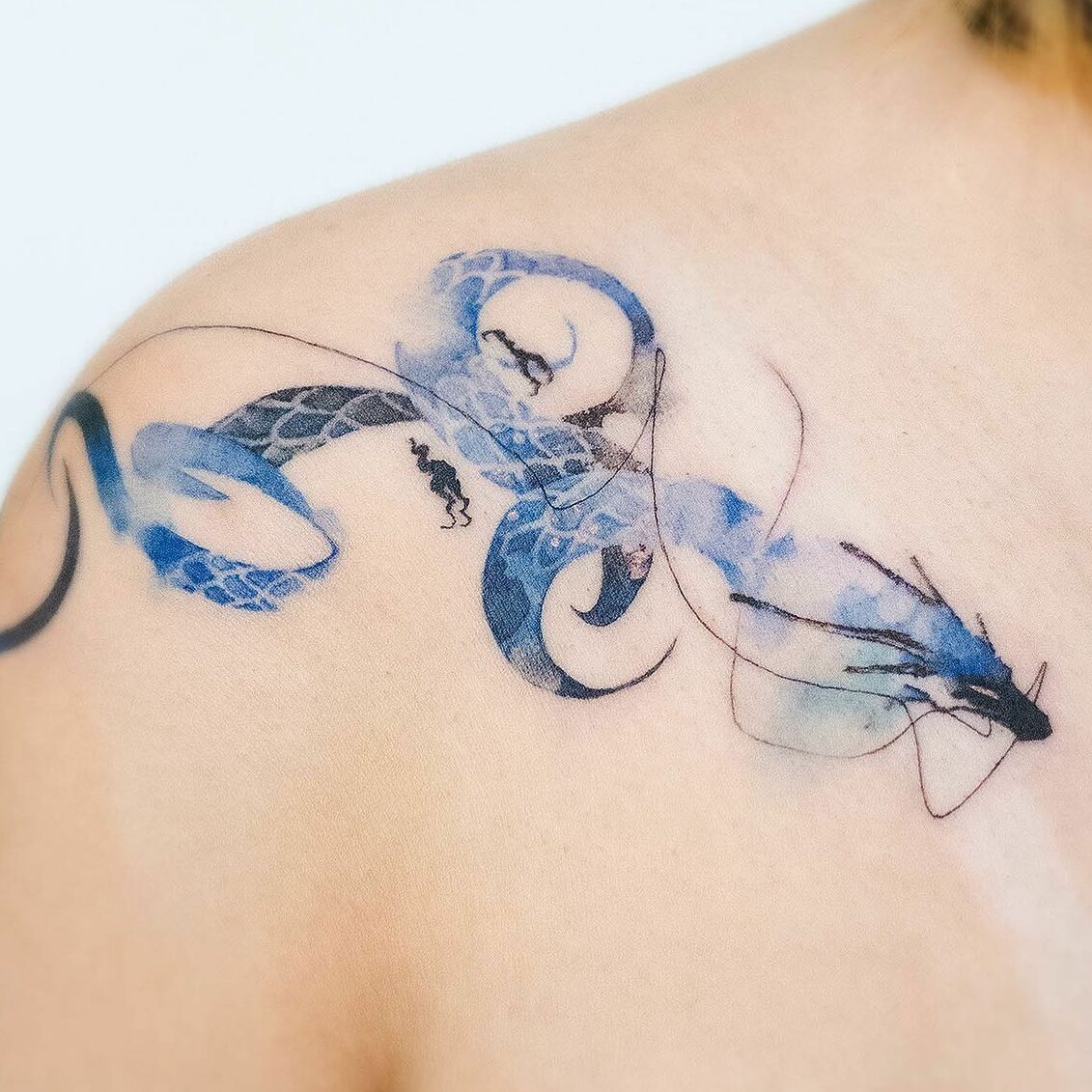 Blue dragon tattoo by indigo.yh edited