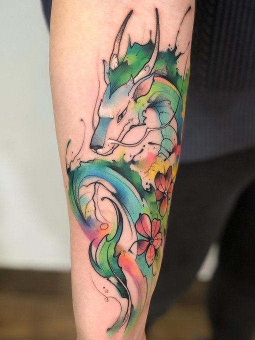 Colorful dragon tattoo 3