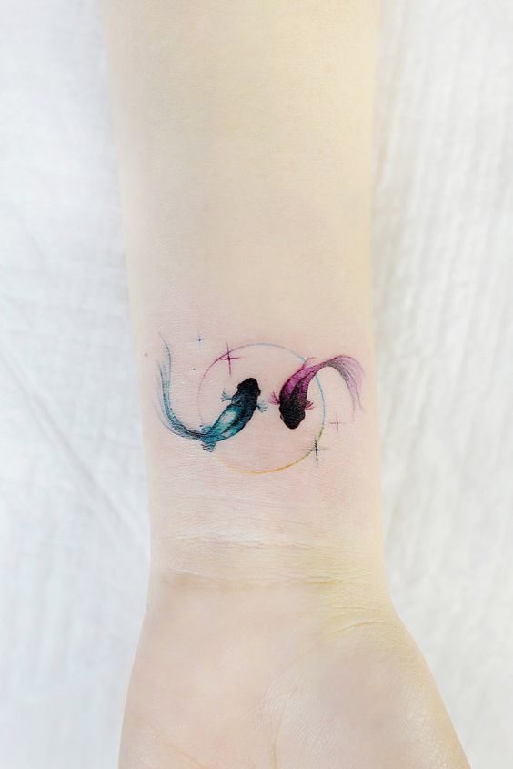 Colorful fish tattoo 1