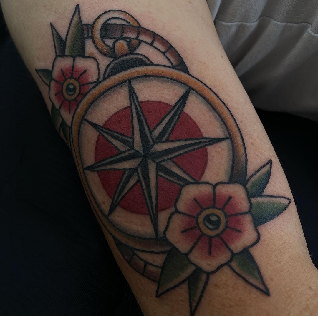 Compass tattoo by emmacranstontattoo