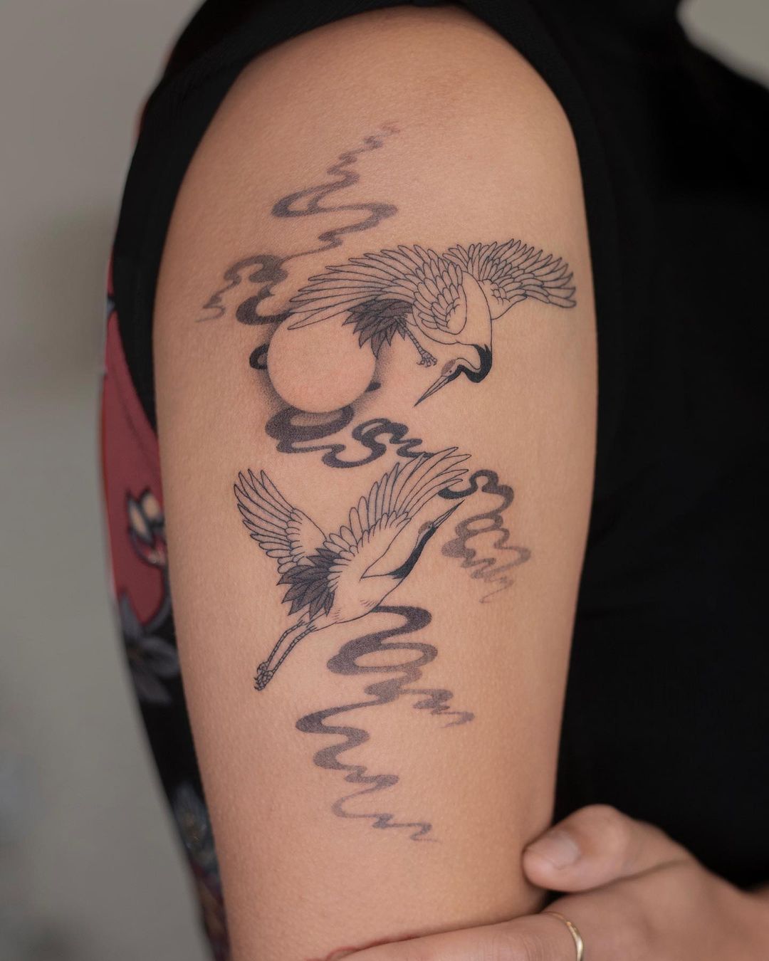 Crane tattoos by dahan.orient
