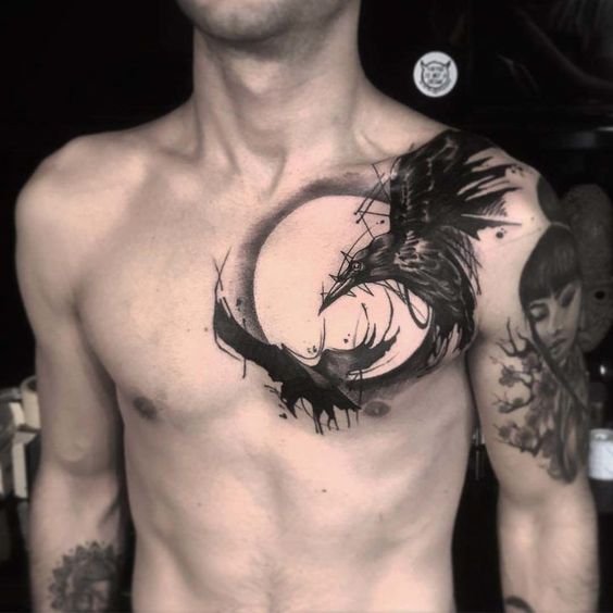 Crow tattoo for men 1