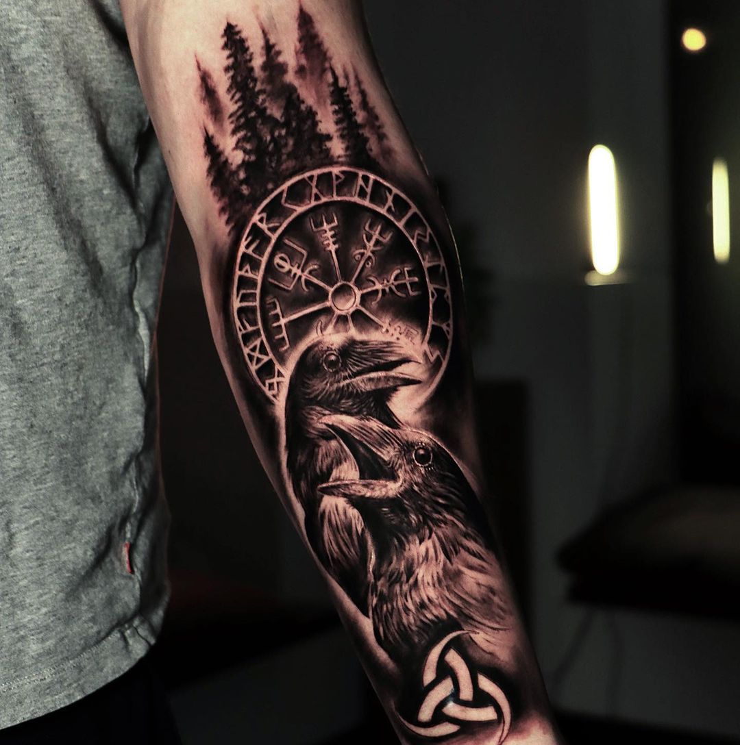 The Crow tattoo  Crow tattoo for men Sleeve tattoos Tattoos