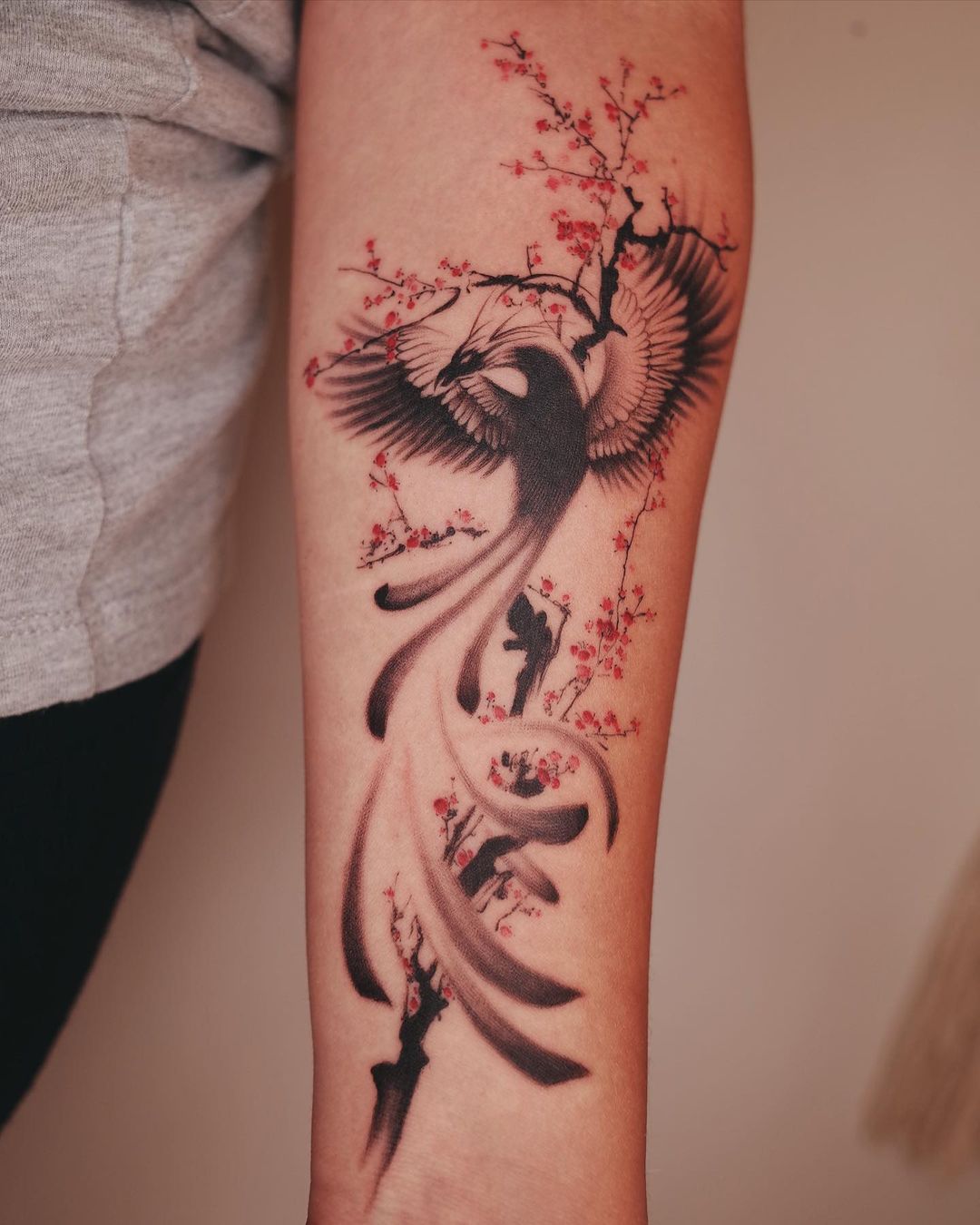 Cute peacock tattoo by tattooist arirang