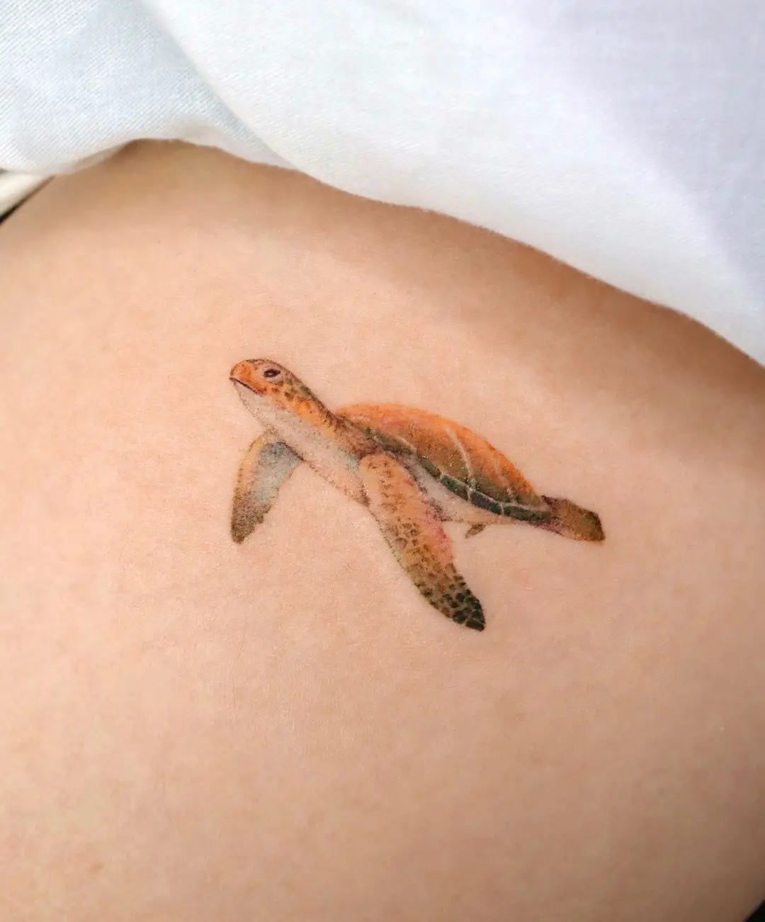 Cute turtle tattoo by eunyutattoo