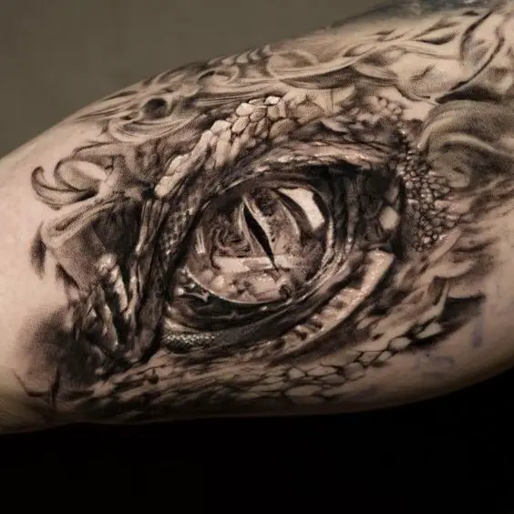 Dragon eye tattoo 1