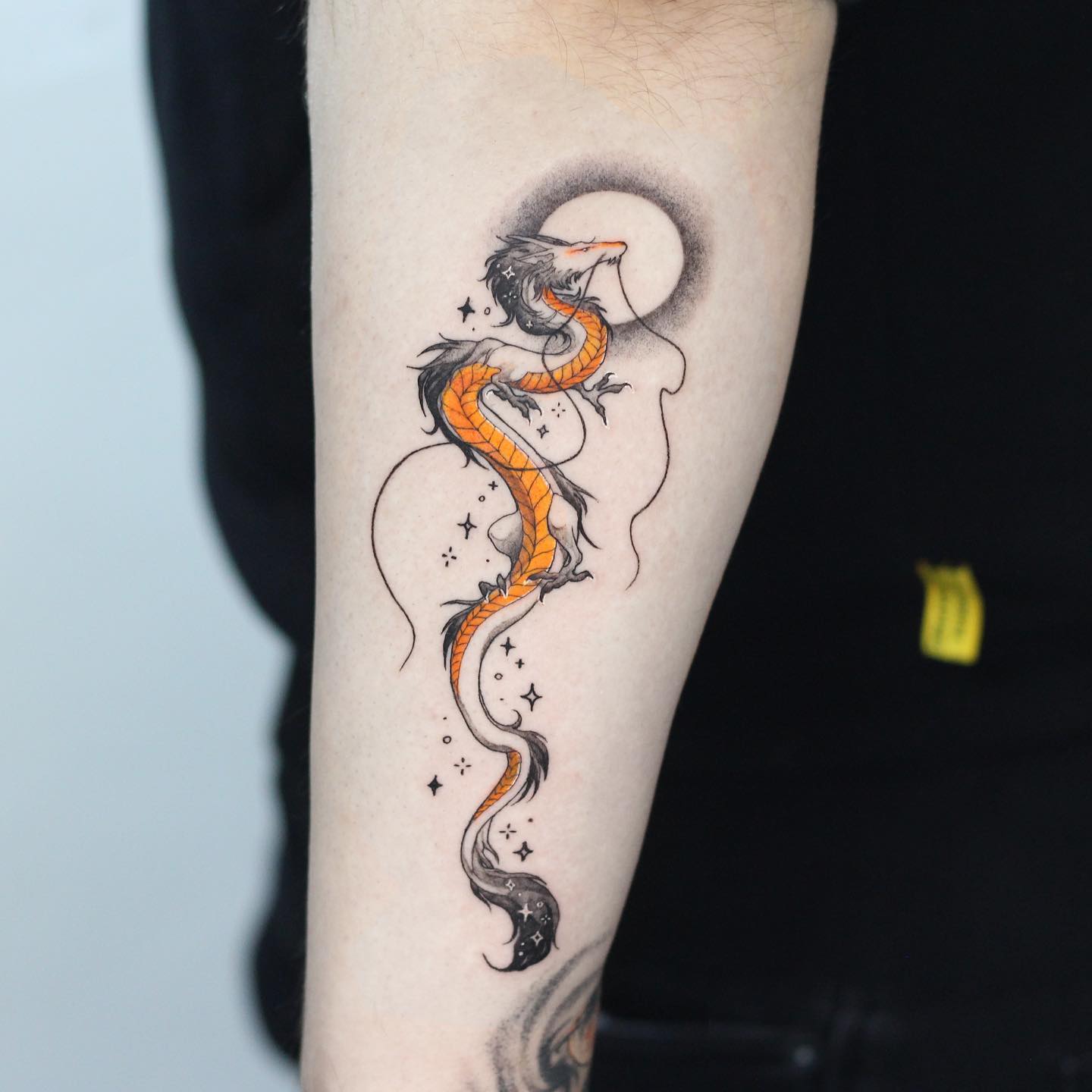 Dragon tattoo on sleeve by tattoo.nyx