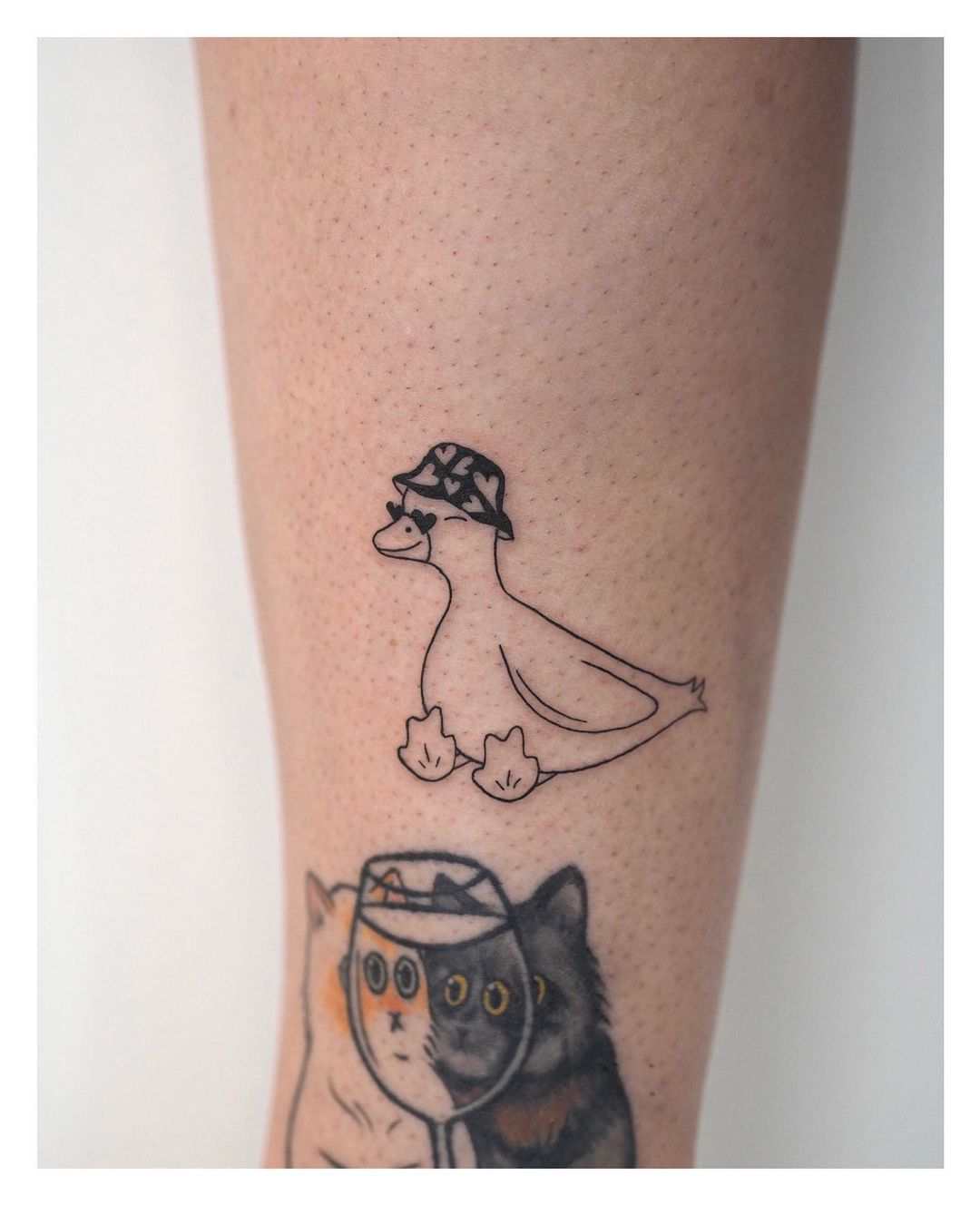 Duck tattoo by nathalie.tattoo