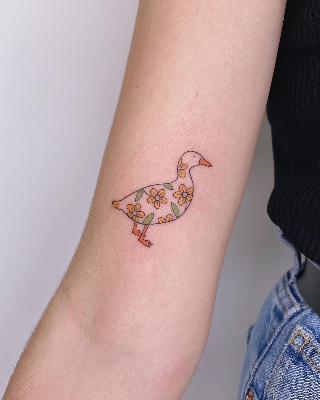 Duck tattoos by muk.tatouage