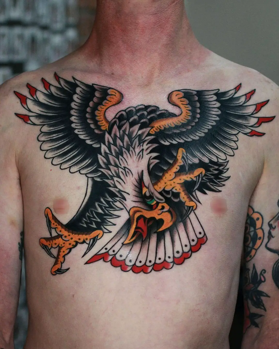 Eagle tattoo by hodintattooer