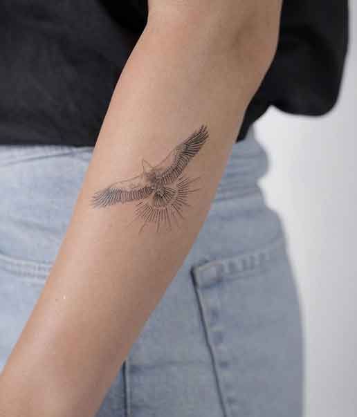 Eagle tattoo for women 2