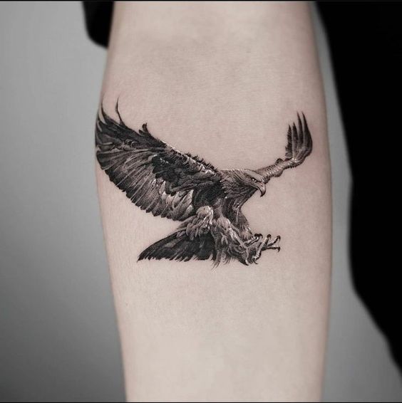 Eagle tattoo on forearm 2