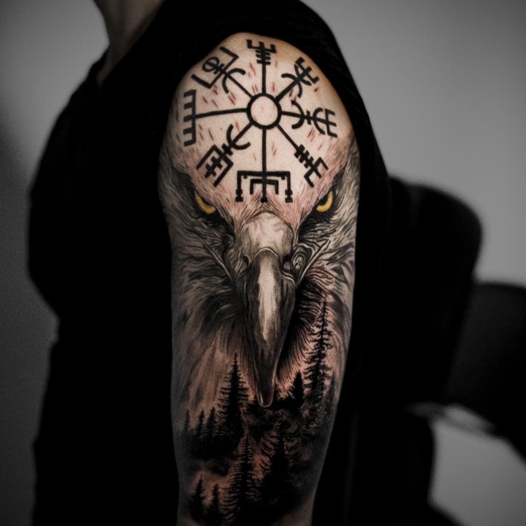 Eagle tattoos by 13 sombras tattoos
