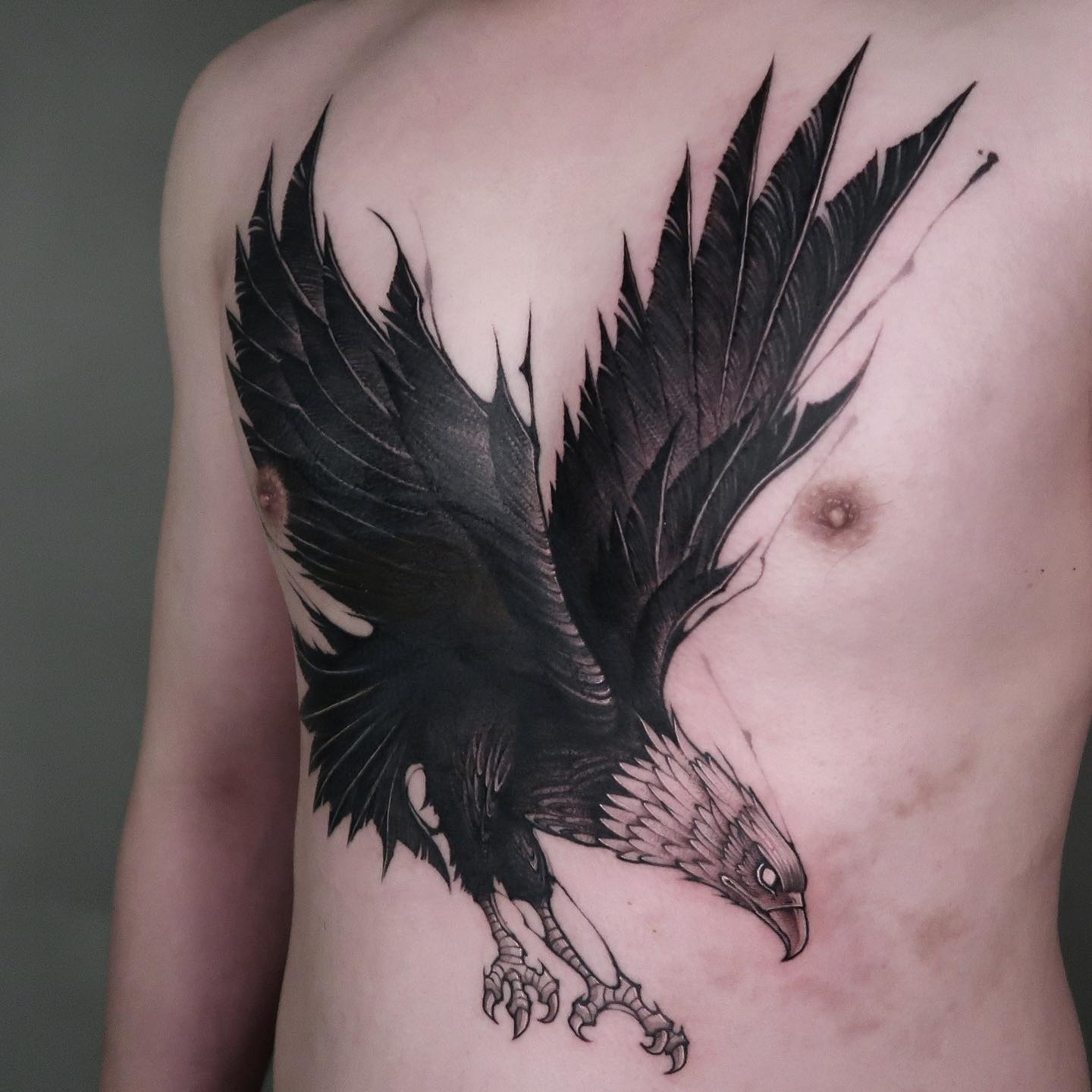 Flying eagle tattoo by 1.0