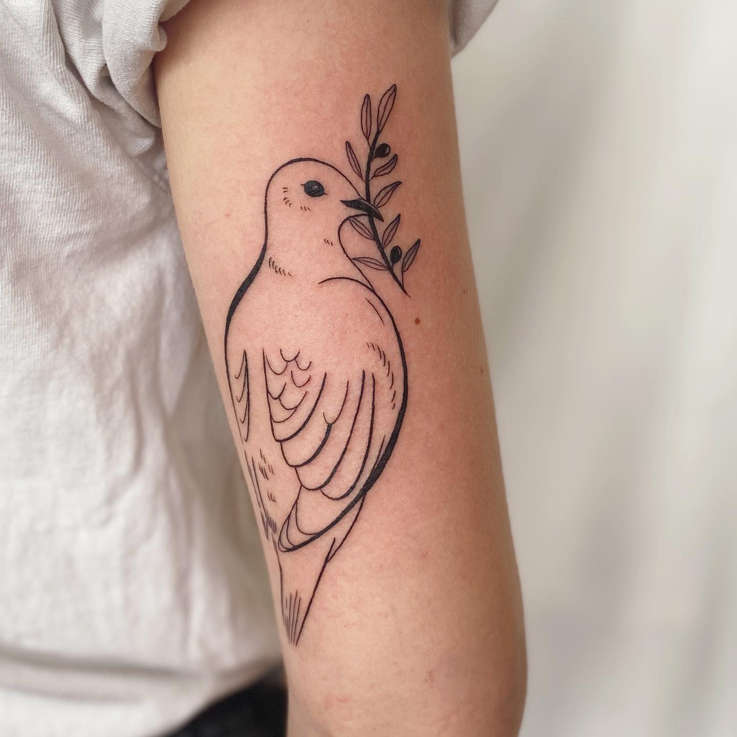 Fneline bird tattoo by justinecrawfart