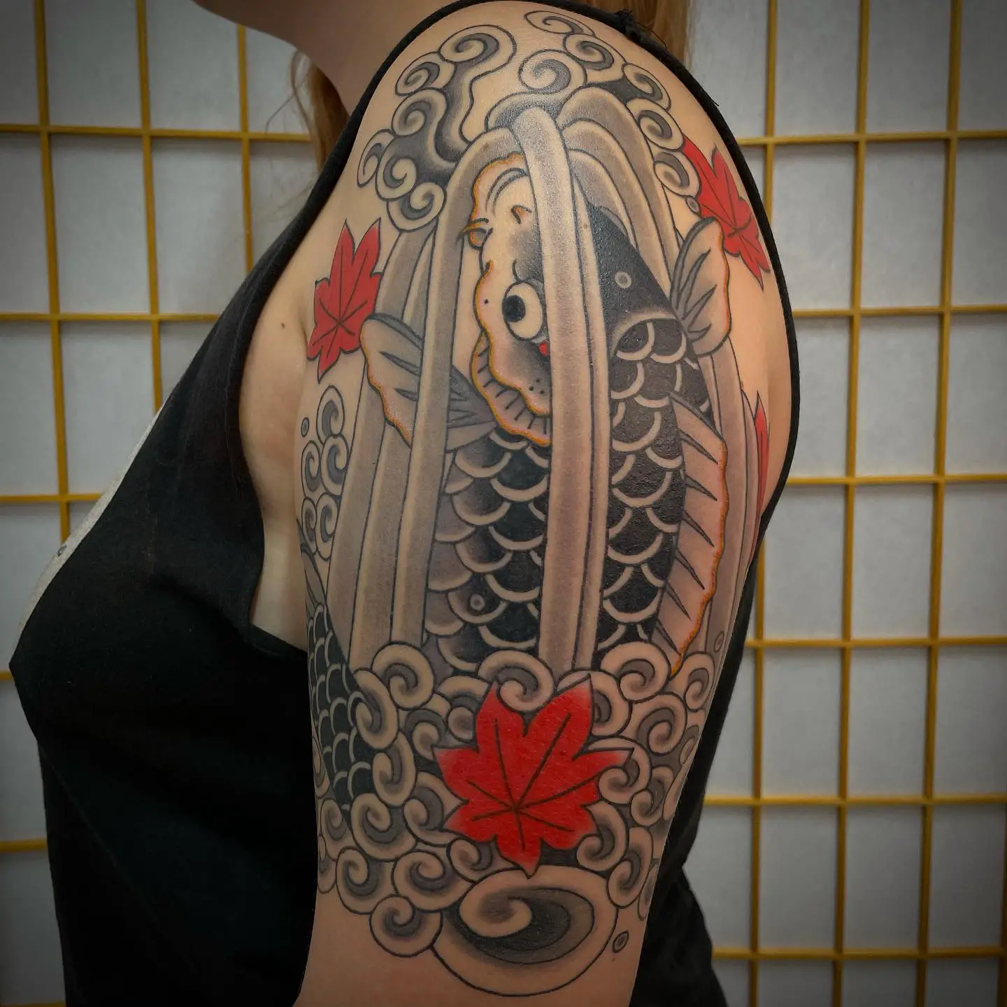 Japanese fish tattoo by ciezatattoo