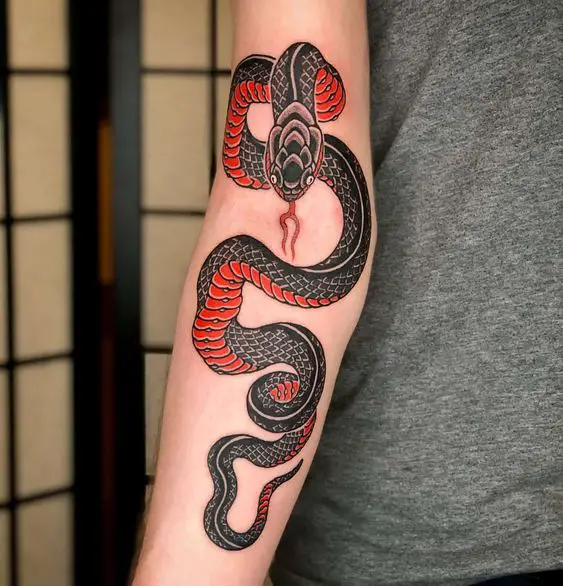 Japanese snake tattoo 2
