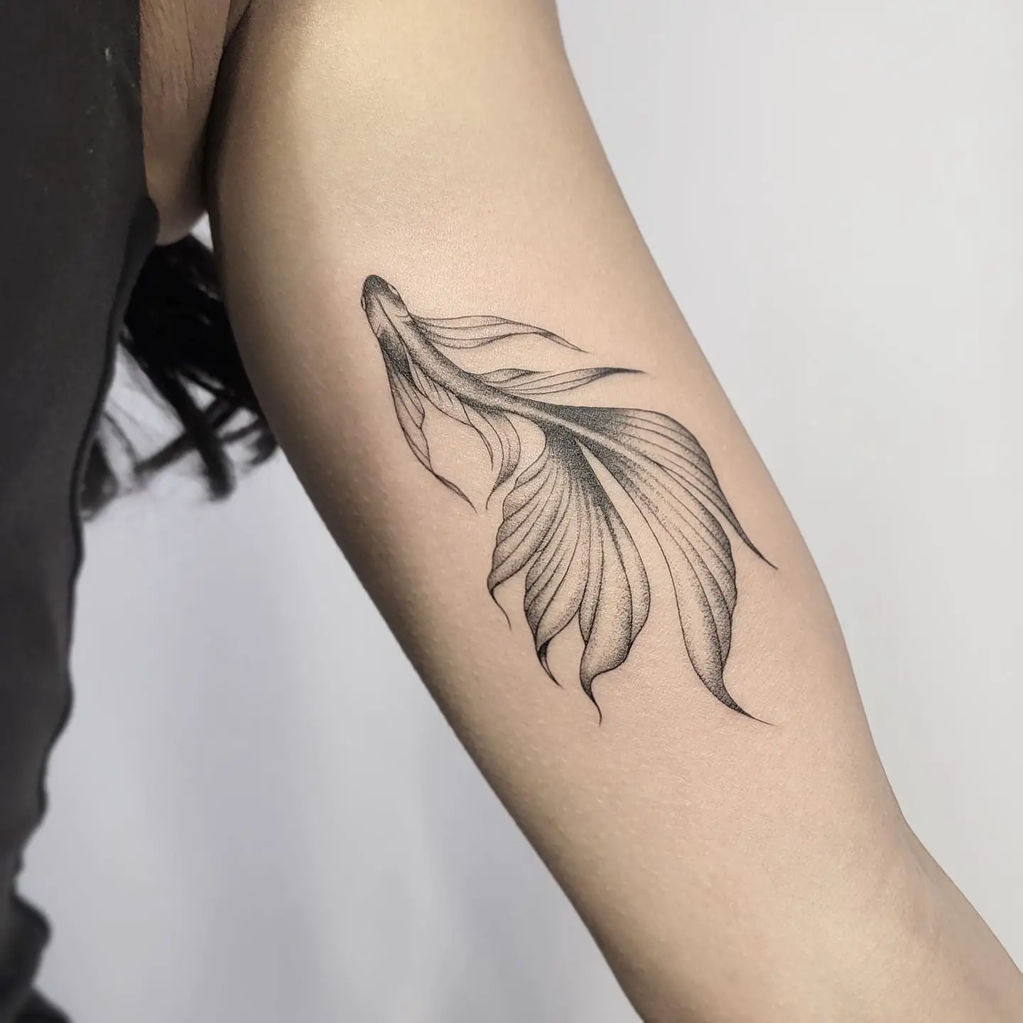 Koi fish tattoo by tattooer owen