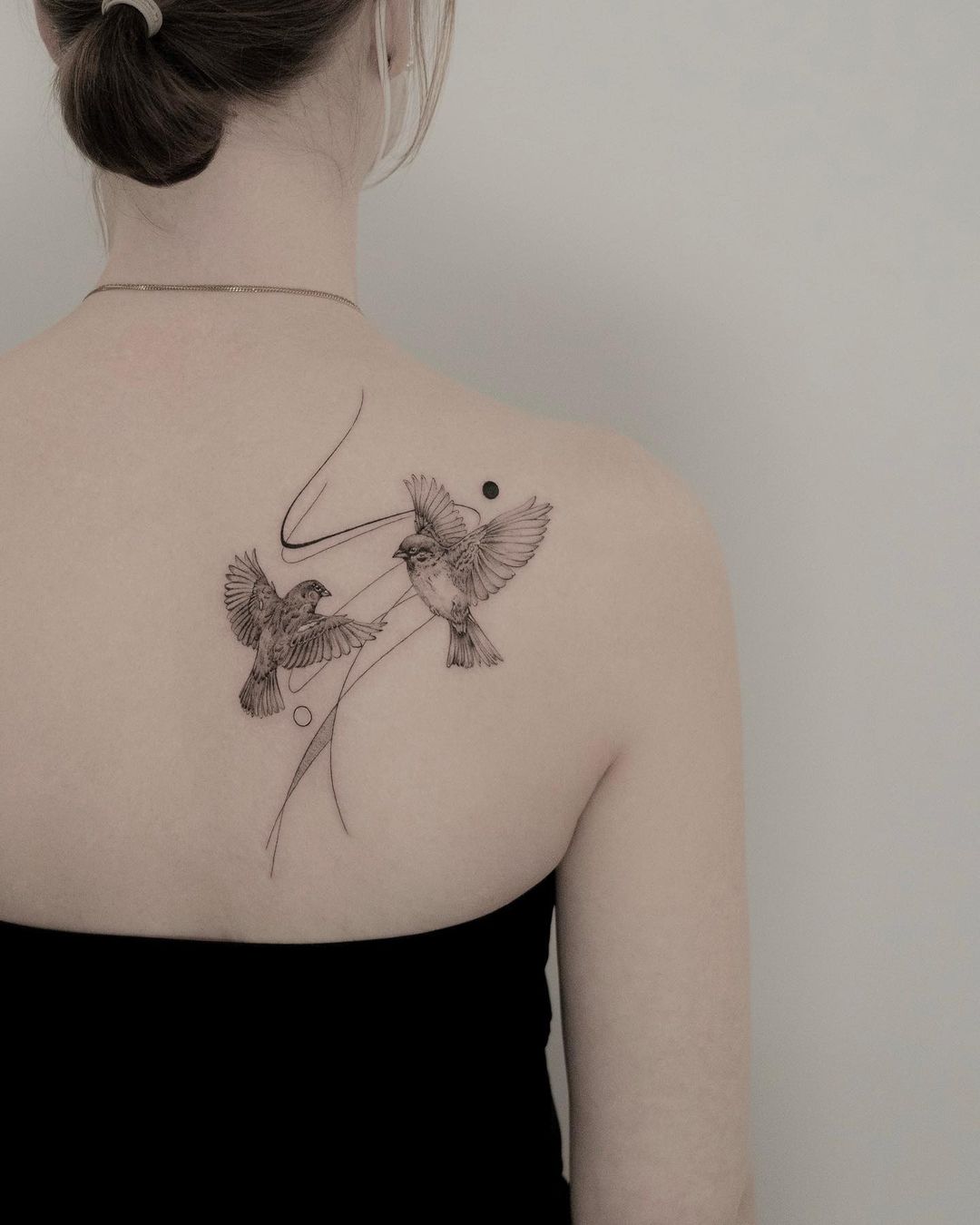 Love bird tattoo by jk.tattoo