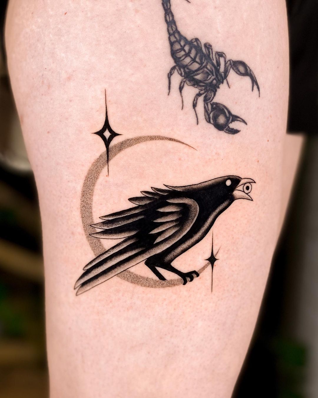 Pin by Becca C Stokes  on Crows  Ravens  Crow tattoo Black crow  tattoos Crow silhouette