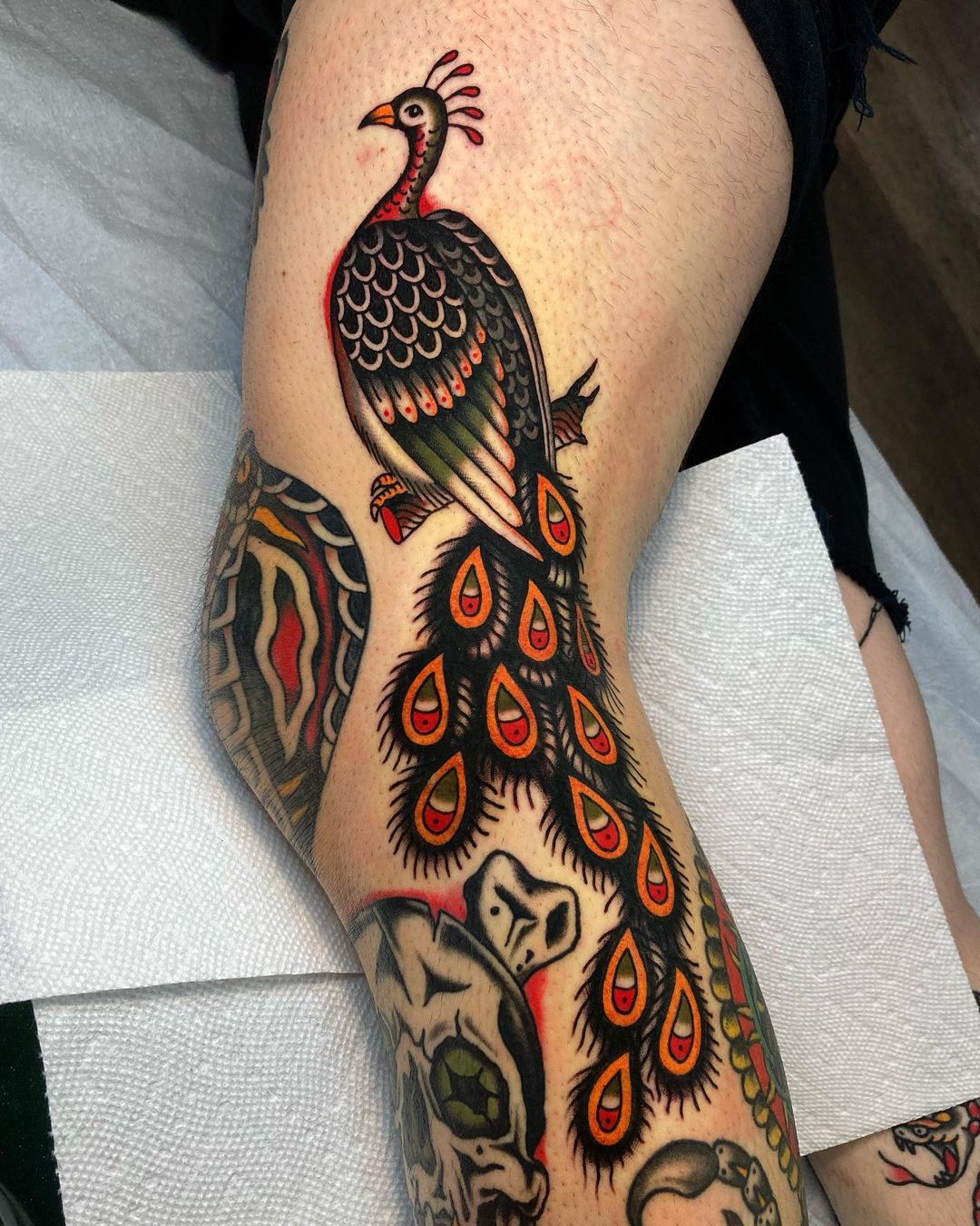 Peacock tattoo by j.r.smith