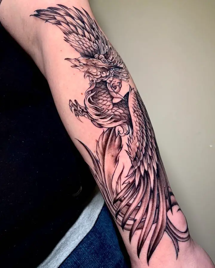 Phoenix tattoo by iron noir
