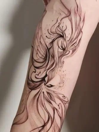 Female Phoenix Tattoo - TATTOOGOTO