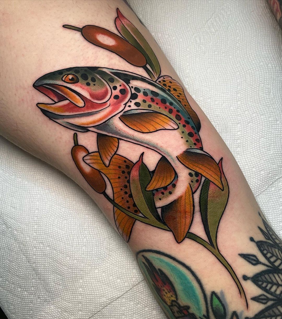 Rainbow Trout tattoo by inkbybrina