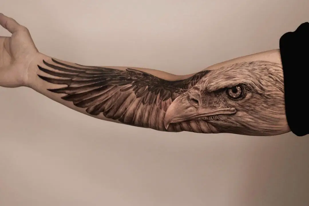 Realistic eagle tattoo by debi real