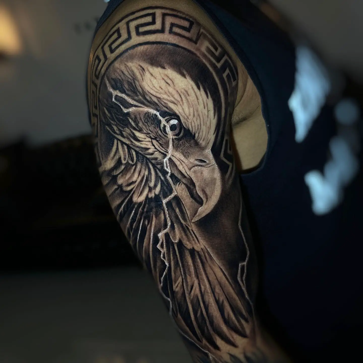 Realistic eagle tattoo by matheusarttattoo