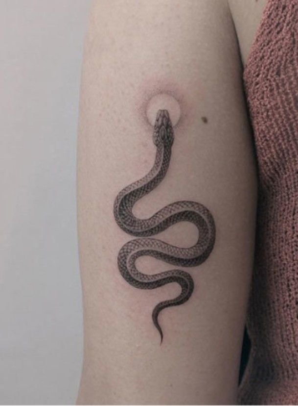 Realistic snake tattoo 1