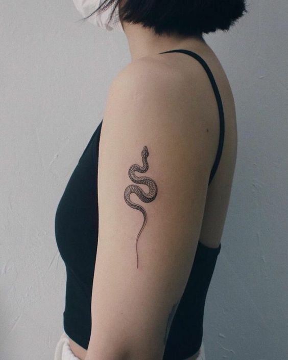 Realistic snake tattoo 2