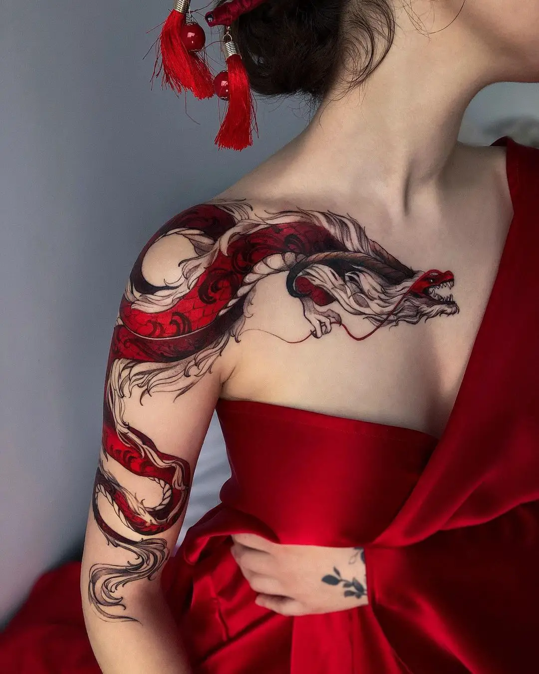 Red Dragon tattoo by tattoo marka