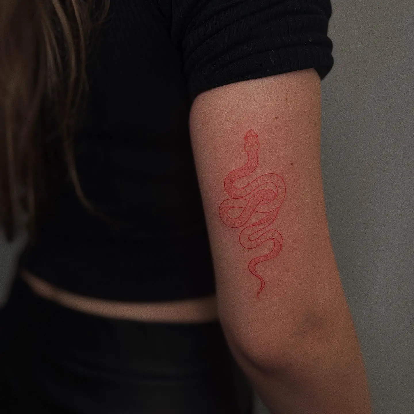 Red snake tattoo by vero.nika .tattoo