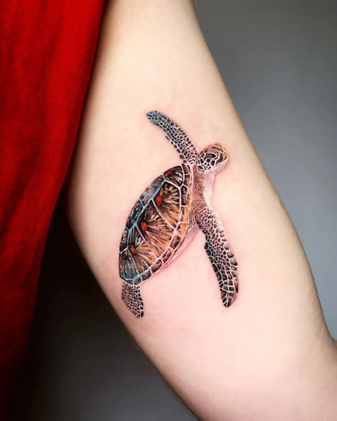 Sea turtle tattoos by ciotka zu tattoo