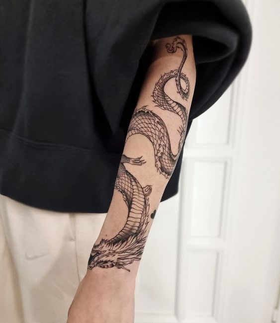 Simple dragon tattoo 4 1