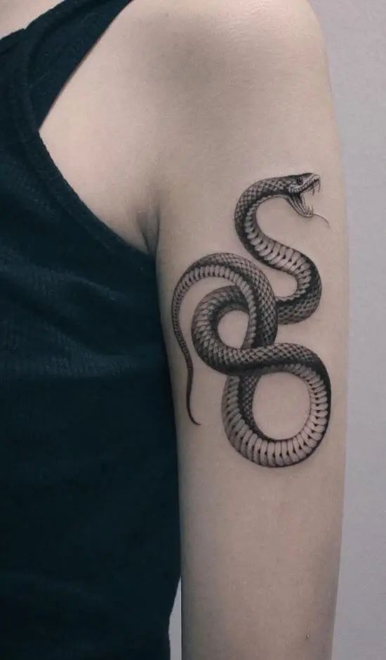 Simple snake tattoo 1
