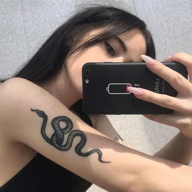 Simple snake tattoo 2