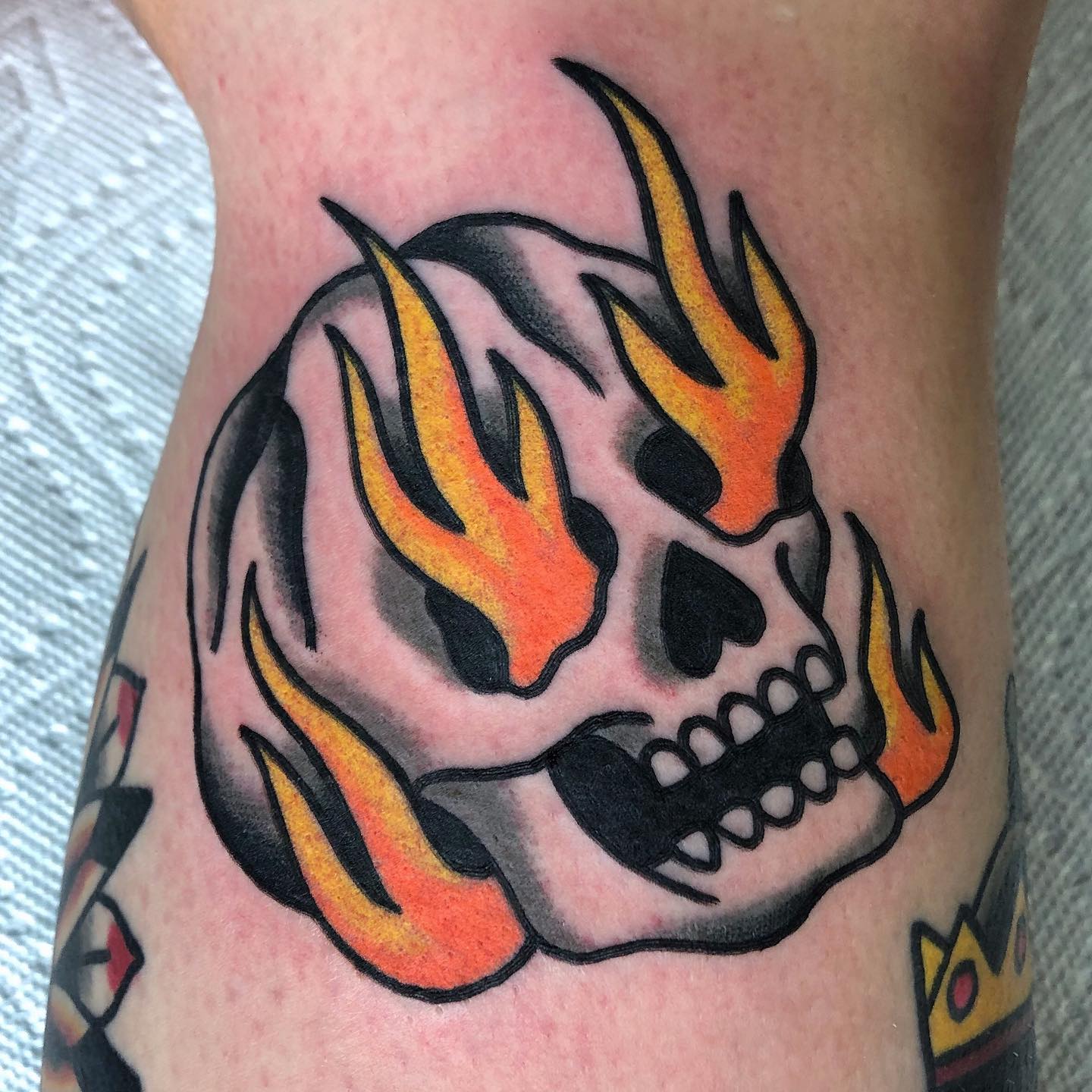 Skull Tattoo by skull and snake