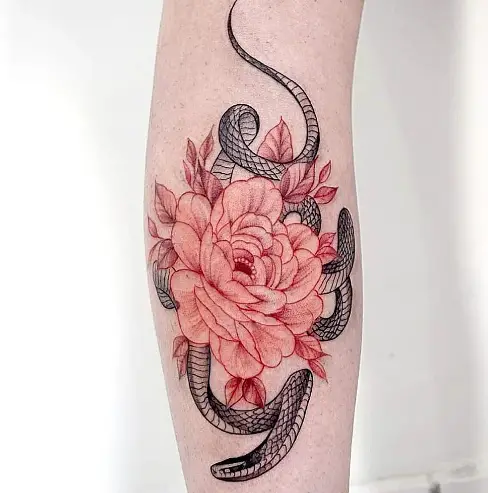 Smal snake tattoo by urielseeker