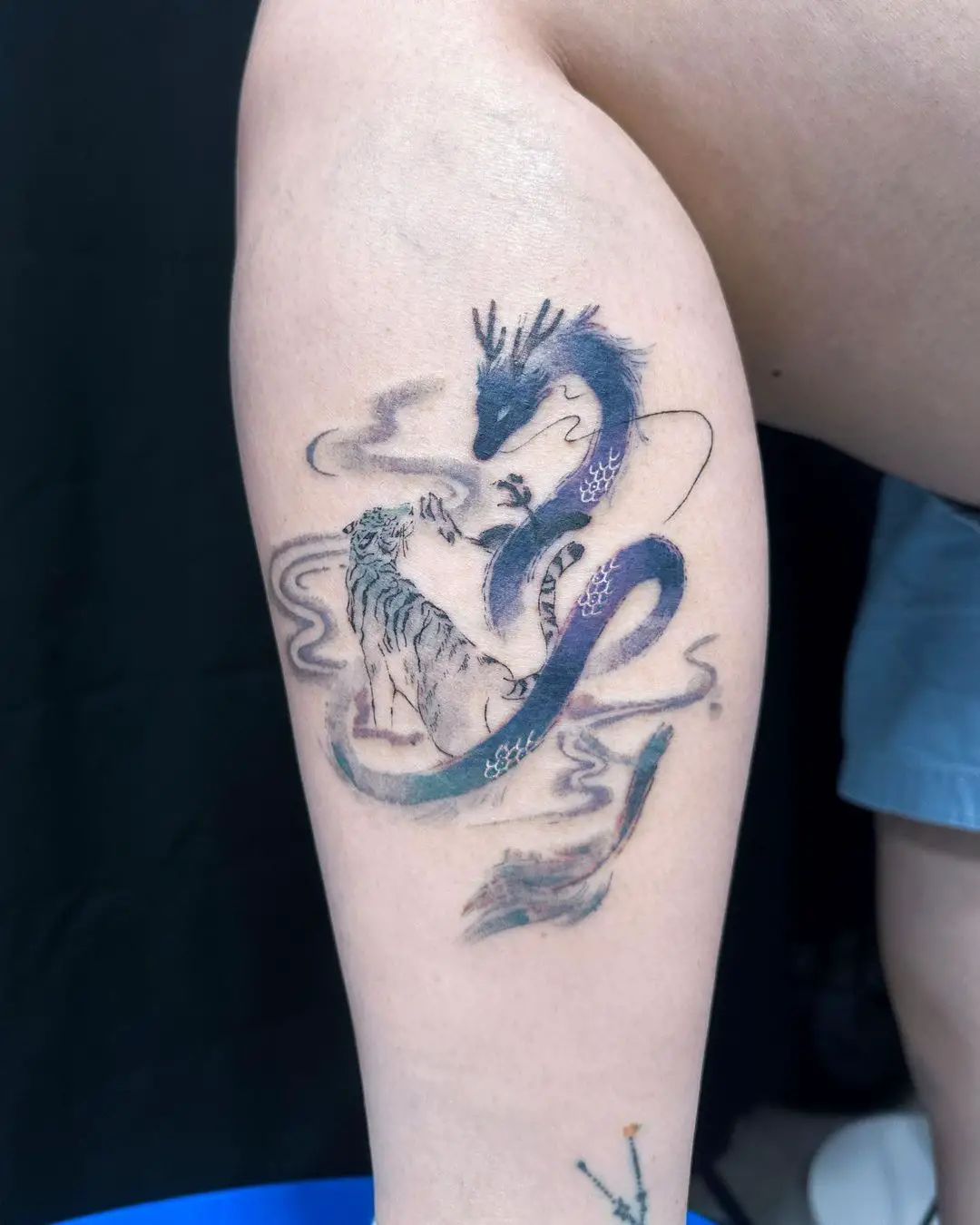 Small dragon tattoo by tattooist dotori