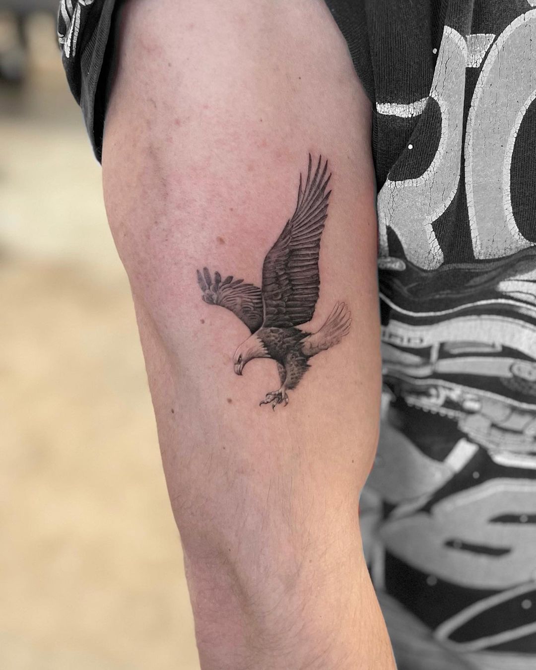 Small eagle tattoo by sirinate.s