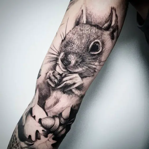 Squirrel tattoo for men 2