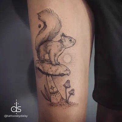 Squirrel tattoo for men 4