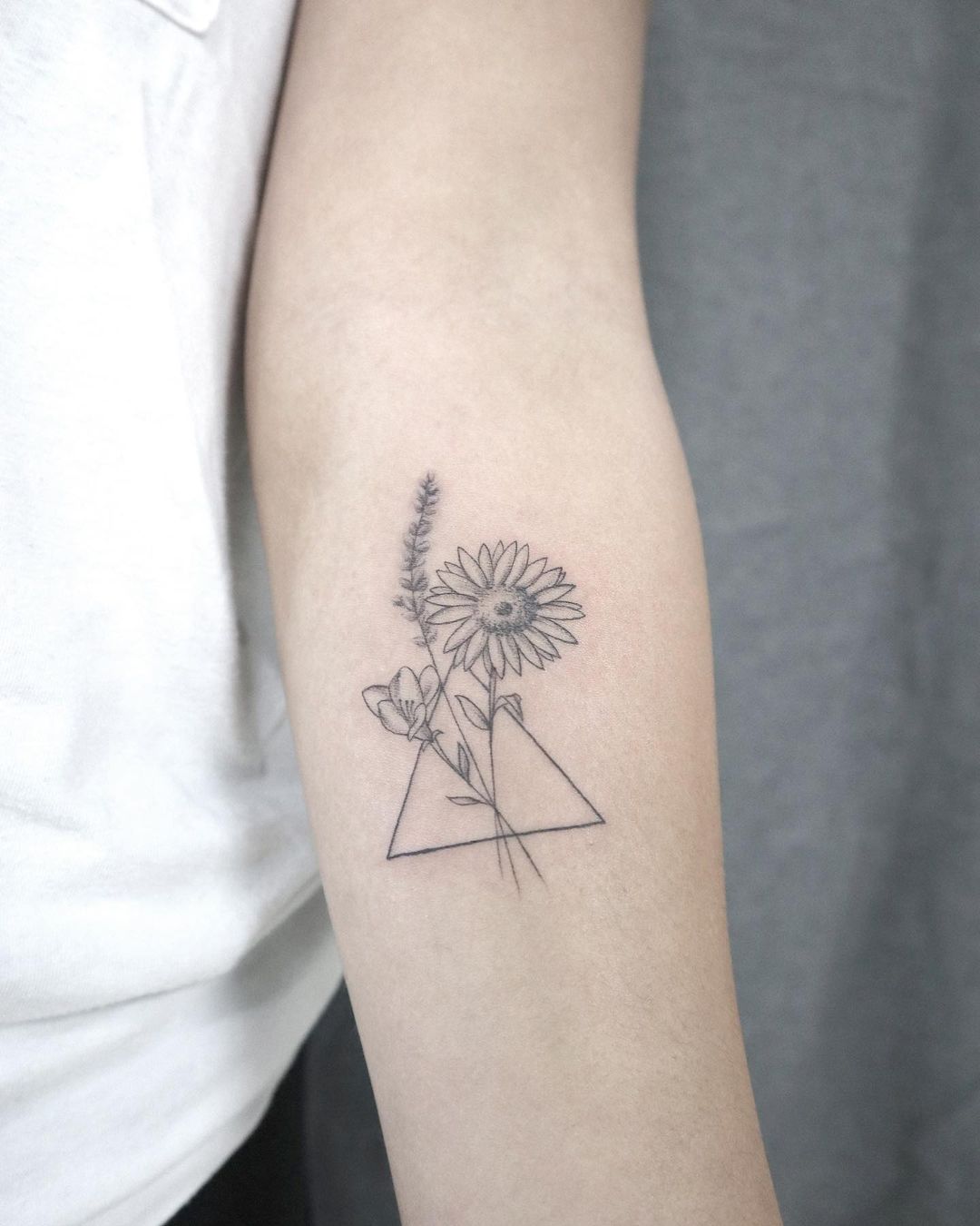Sunflower sleeve tattoos by jonah tattooer