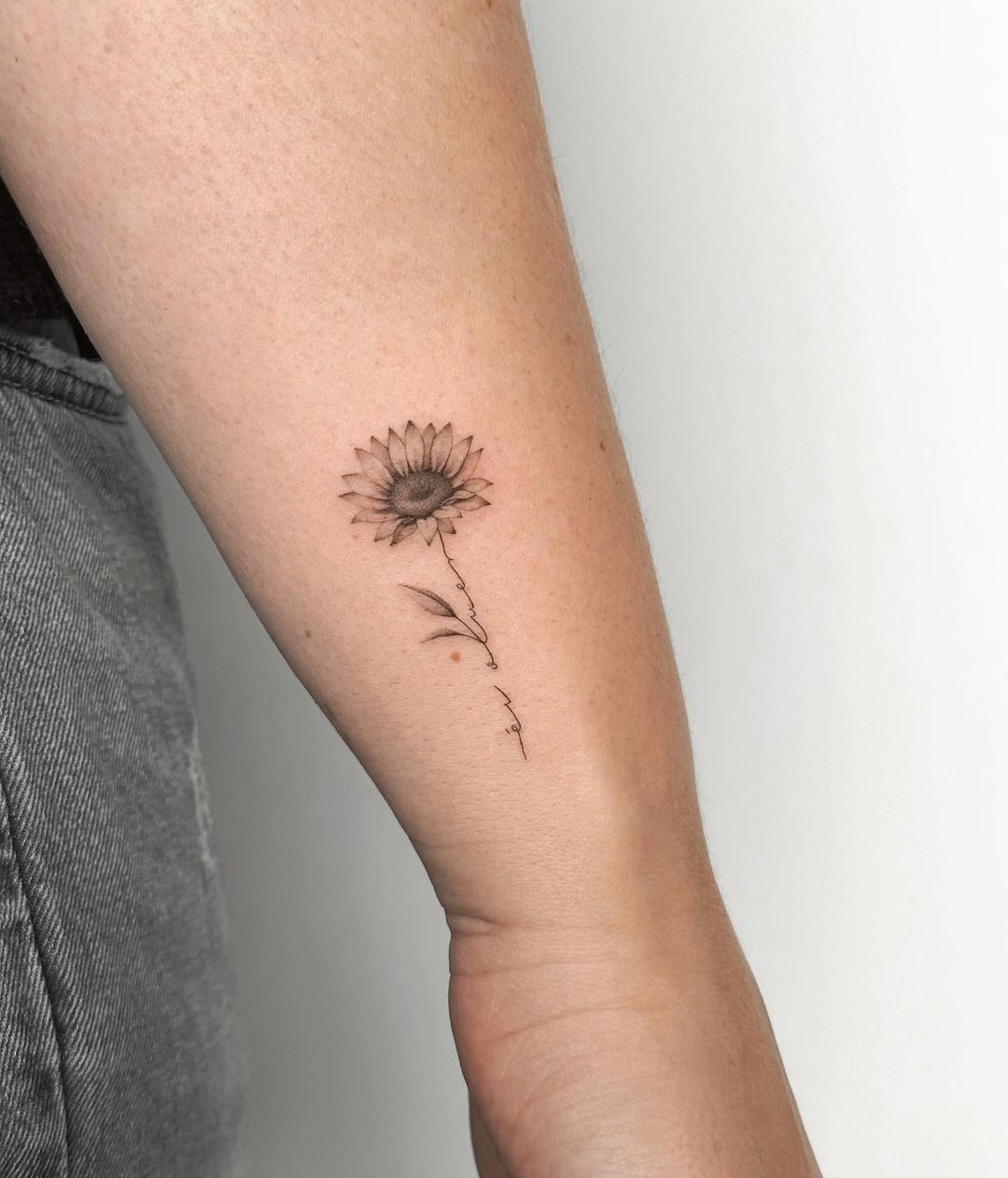 Sunflower tattoo on sleeves by mrs.tattoo